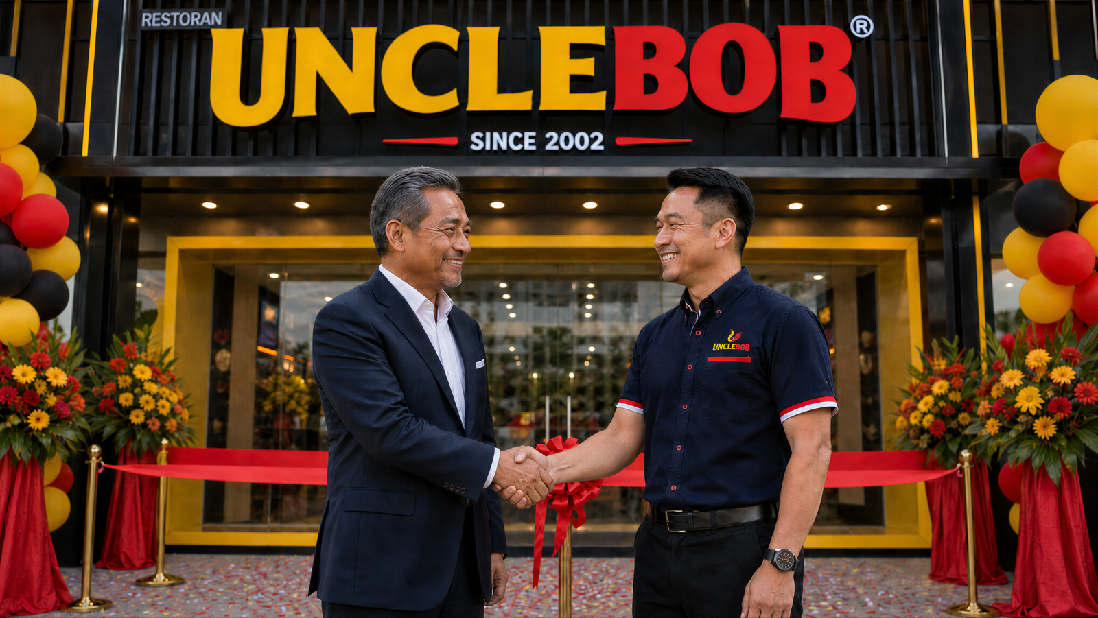UNCLEBOB franchise partner handshake