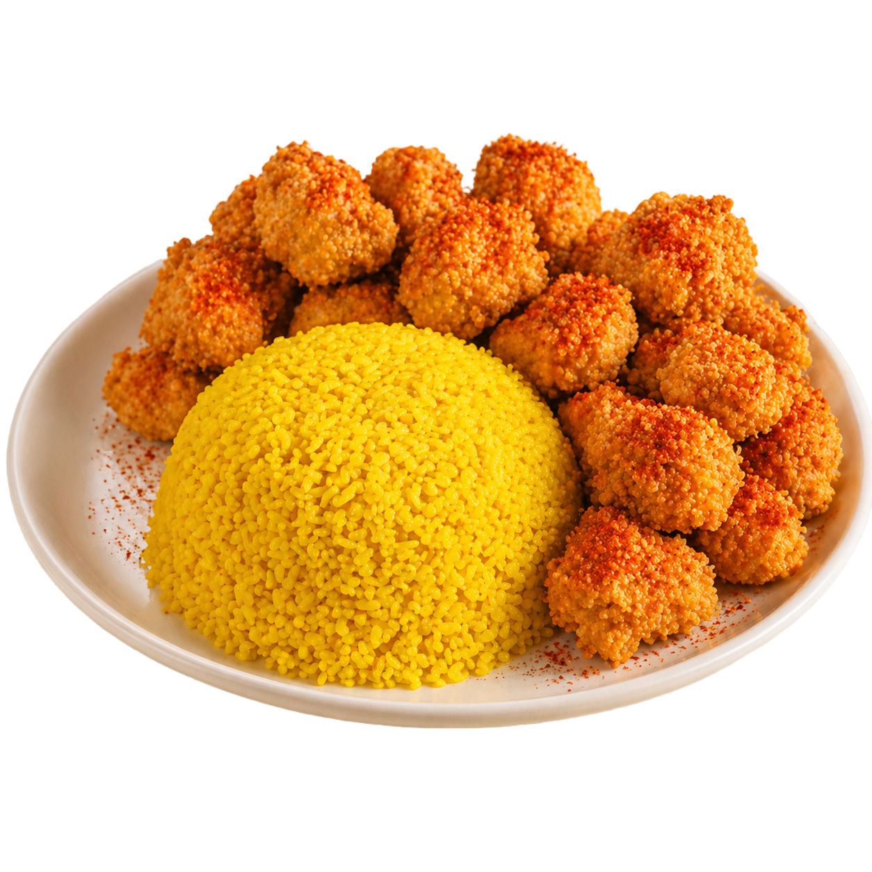 Nasi Kuning Chicken Popcorn
