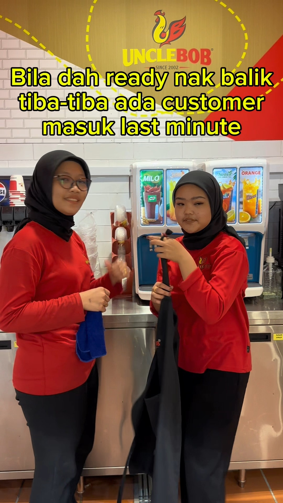Last minute customer masuk, kita sudah siap mau balik...